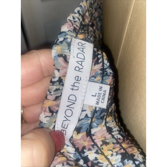 Beyond The Radar Women's Floral Print Split Leg Midi Pencil Dress Lined Large - Picture 10 of 11